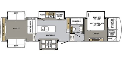 2018 Forest River Cardinal Estate 3950TZ-E floorplan