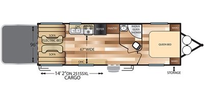 2018 Forest River Salem Cruise Lite T251SSXL floorplan