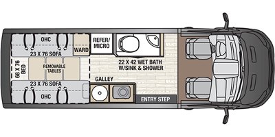 2018 Coachmen Crossfit 22D floorplan