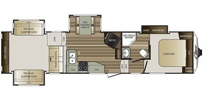 2018 Keystone Cougar (West) 326RDSWE floorplan