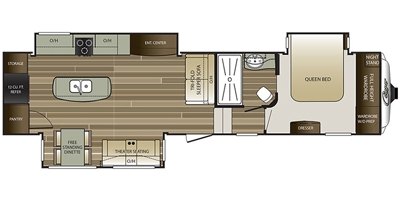2018 Keystone Cougar (West) 341RKIWE floorplan