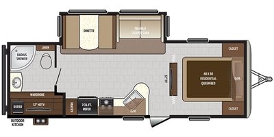 2018 Keystone Sprinter Campfire 26RB floorplan