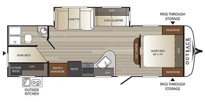 2018 Keystone Outback Ultra-Lite 276UBH floorplan