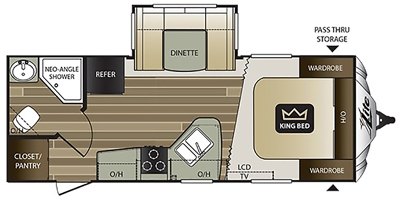 2018 Keystone Cougar X-Lite 21RBS floorplan