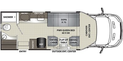 2018 Coachmen Orion Traveler T24RB floorplan