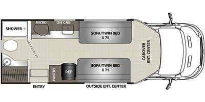 2018 Coachmen Orion Traveler T24TB floorplan