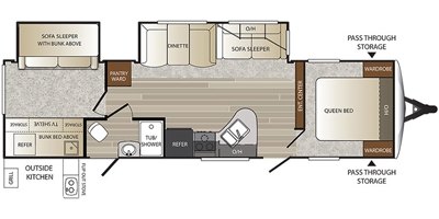 2018 Keystone Outback Super-Lite 312BH floorplan