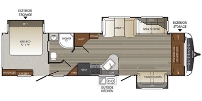 2018 Keystone Outback Super-Lite 333FE floorplan