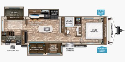 2018 Grand Design Reflection Travel Trailer 312BHTS floorplan