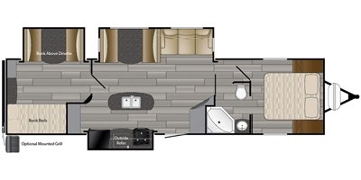 2018 Heartland Prowler 33P BHS floorplan