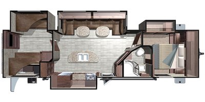 2018 Highland Ridge Mesa Ridge MR310BHS floorplan