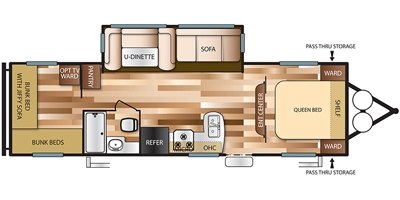 2018 Forest River Salem Cruise Lite West T273QBXL floorplan