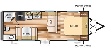 2018 Forest River Salem Cruise Lite West T241QBXL floorplan