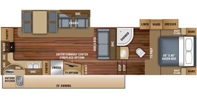 2018 Jayco Eagle HT 30.5MLOK floorplan