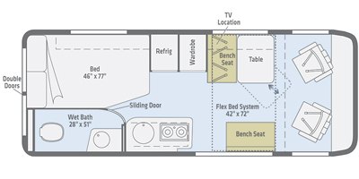 2018 Winnebago Travato 59G floorplan