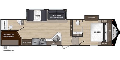 2018 Dutchmen Aerolite Astoria 3013BHF floorplan