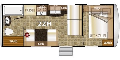 2018 Northwood Nash 22H floorplan