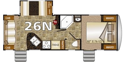 2018 Northwood Nash 26N floorplan