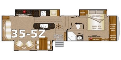 2018 Northwood Arctic Silver Fox Edition 35-5Z floorplan