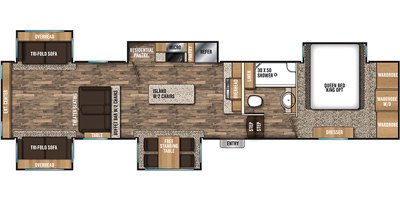 2018 Shasta Phoenix 381RE floorplan