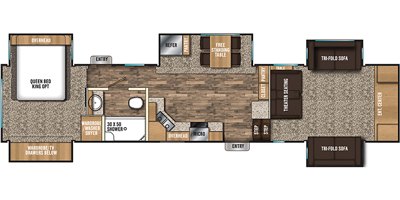 2018 Shasta Phoenix 370FE floorplan