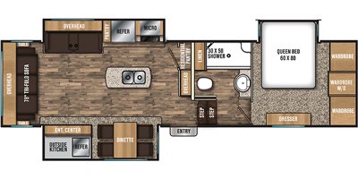 2018 Shasta Phoenix 298RLS floorplan