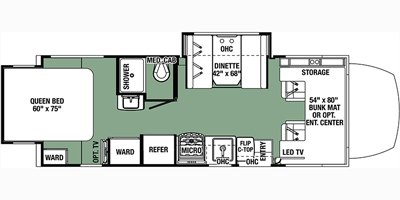 2018 Forest River Forester 2401R MBS floorplan