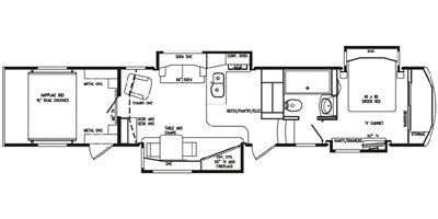 2018 DRV Fullhouse LX410 floorplan