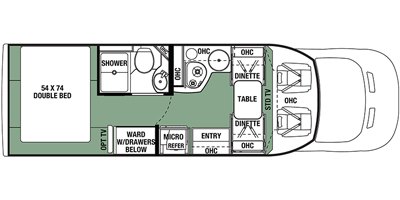 2018 Forest River Sunseeker TS 2380 floorplan