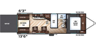 2018 Forest River Vengeance Rogue 28V floorplan