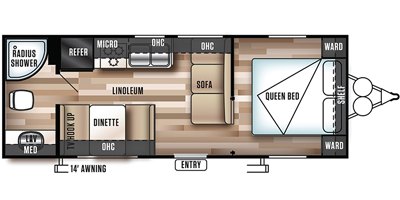 2019 Forest River Wildwood X-Lite Northwest Edition 241QBXL floorplan