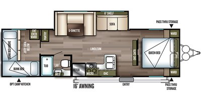 2019 Forest River Salem Cruise Lite Northwest Edition 273QBXL floorplan