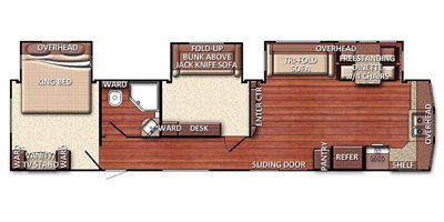 2018 Gulf Stream Trailmaster Lodge Series 40DEN floorplan