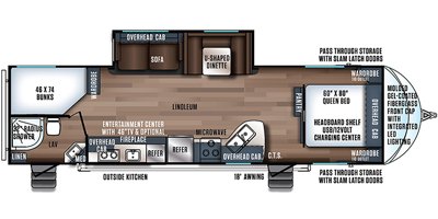 2018 Forest River Wildcat Maxx T30DBH floorplan