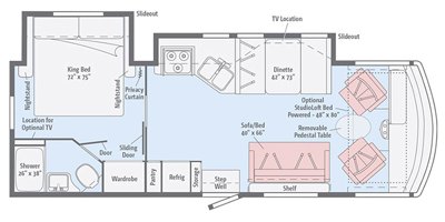 2018 Winnebago Sunstar 27PE floorplan