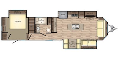 2018 CrossRoads Hampton HP370FDL floorplan