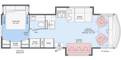 2018 Winnebago Sunstar LX 30T floorplan