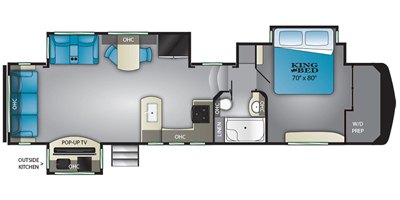 2018 Heartland Bighorn Traveler BHTR 32 CK floorplan