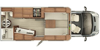 2018 Leisure Travel Vans Wonder W24FTB floorplan