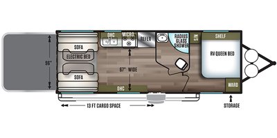 2019 Forest River Wildwood X-Lite Northwest Edition 211SSXL floorplan