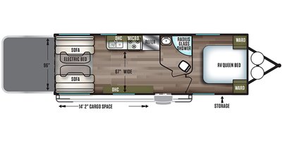 2019 Forest River Wildwood X-Lite Northwest Edition 251SSXL floorplan