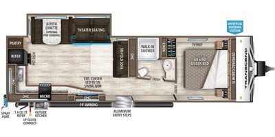 2019 Grand Design Transcend 28MKS floorplan