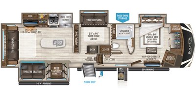 2019 Grand Design Solitude 377MBS-R floorplan