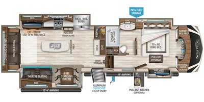 2019 Grand Design Solitude 384GK-R floorplan