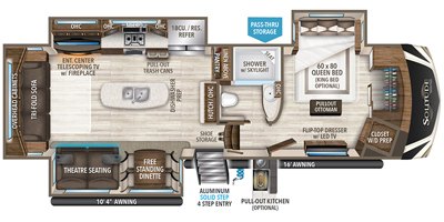 2019 Grand Design Solitude 310GK-R floorplan