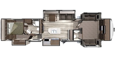 2019 Highland Ridge Silverstar SF376FBH floorplan