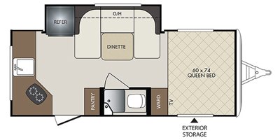 2019 Keystone Bullet Colt 171RKCT floorplan