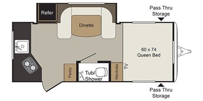 2019 Keystone Passport ROV 170RKRV floorplan