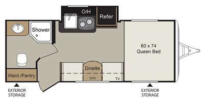 2019 Keystone Passport ROV 173RBRV floorplan