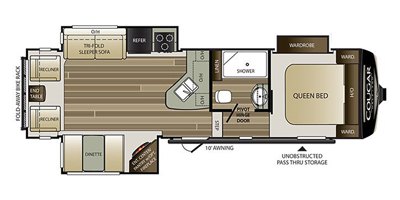 2019 Keystone Cougar Half-Ton (All Regions) 28SGS floorplan